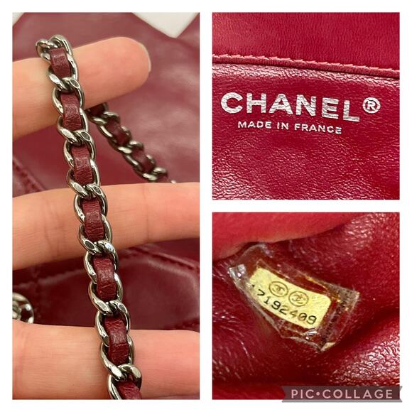 Chanel Quilted Flap Bag Classic Lambskin WOC Mini Wallet on Chain Mineral Nights - Picture 3 of 16